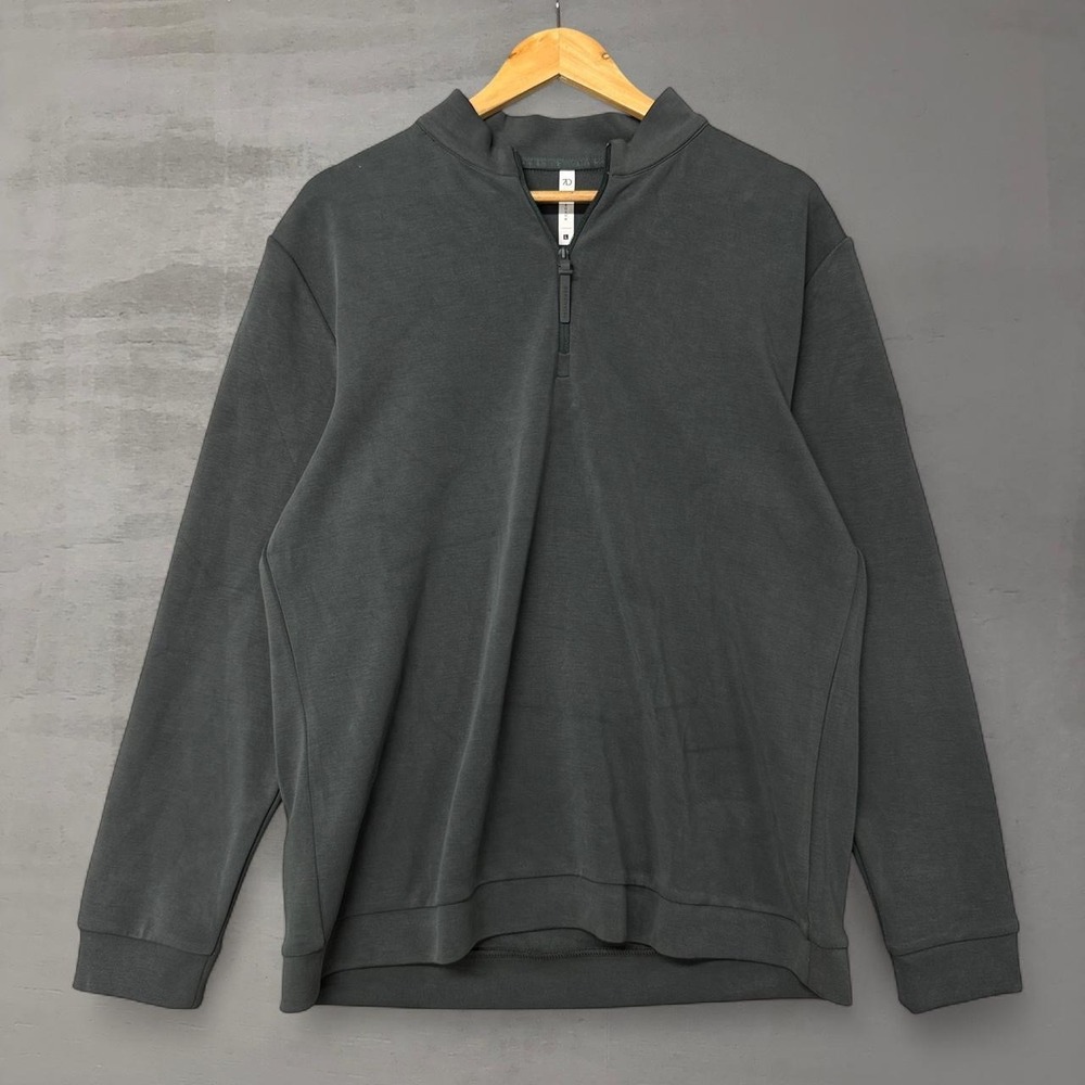 7Diamonds SPV 1/4 Zip Pullover Charcoal Grey Jacket Sweater Large